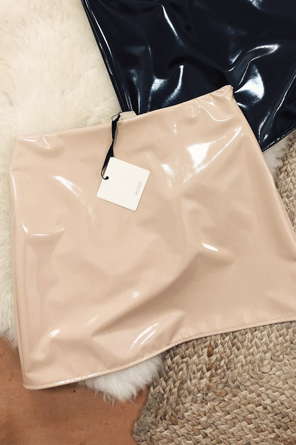 Vicolo - Powder pink vinyl skirt
