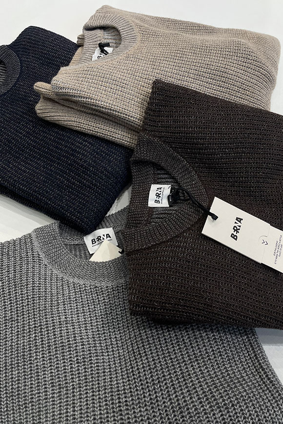 Berna - Two-tone beige and gray sweater