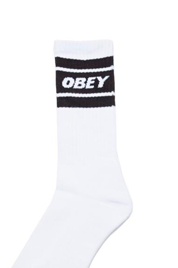 Obey - Calzini bianchi con fascia nera