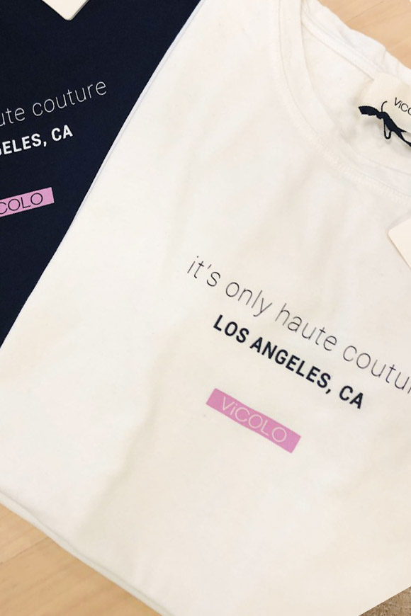 Vicolo - T shirt bianca "Los Angeles"