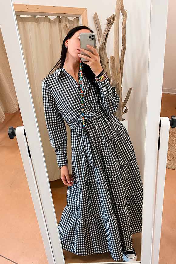 Tensione In - Vichy cotton shirt dress