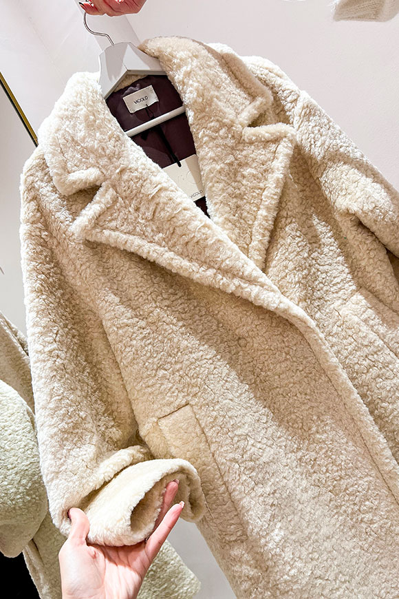 Vicolo - Oversized cream teddy coat