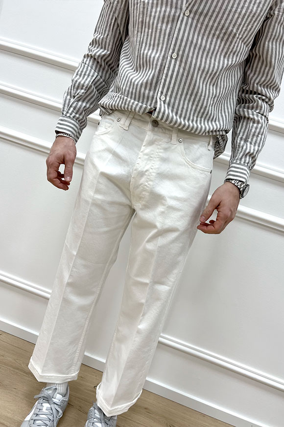 Cycle - Jeans wide straight bianco