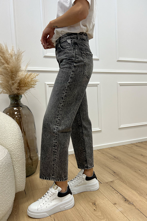 Icon Denim - Jeans "Jill" mom fit grigio