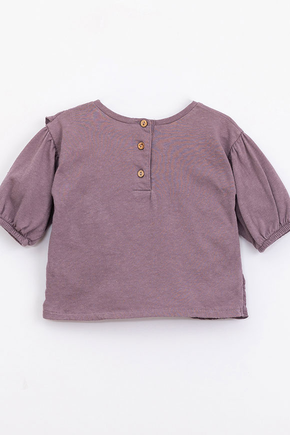 Play Up - Purple t shirt with Lavender cotton rouches