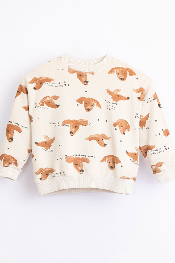Play Up - Butter sweater with Mirò dog print