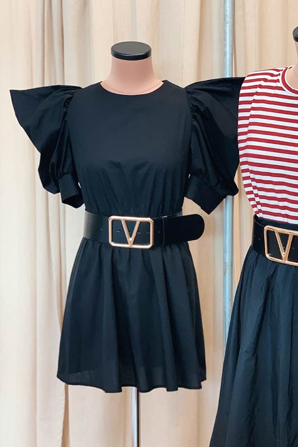 Vicolo - Black dress with wide straps