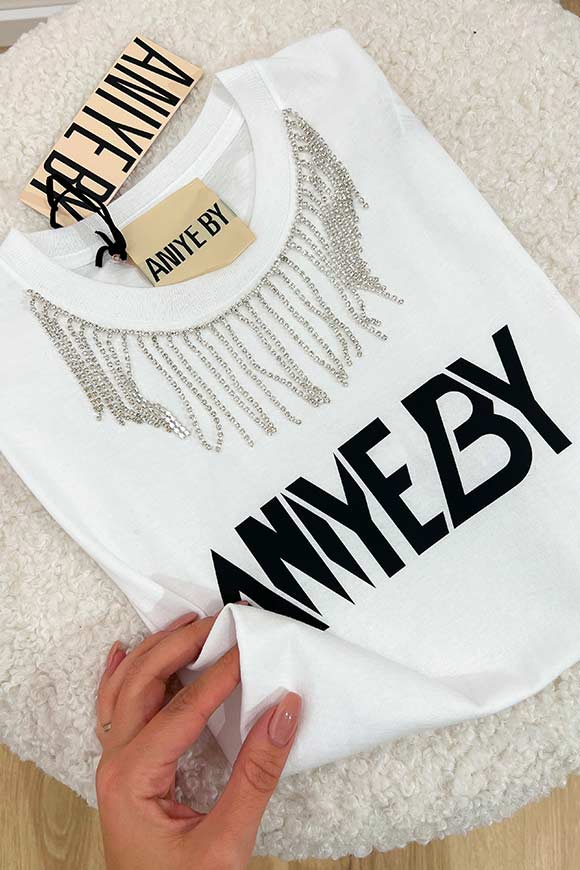 Aniye By - Kristal t shirt with swarovski detail and logo