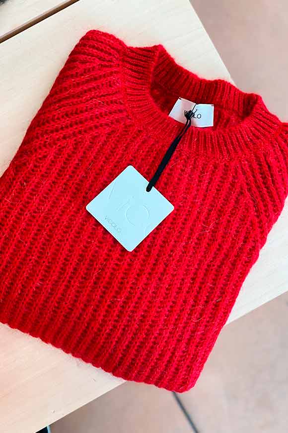 Vicolo - Maglione rosso maglia inglese