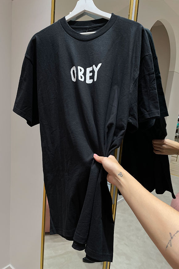 Obey - Oversized T-shirt with white central logo