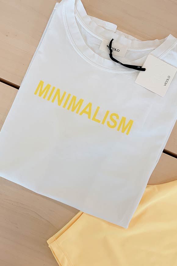 Vicolo - T shirt minimalism gialla oversize