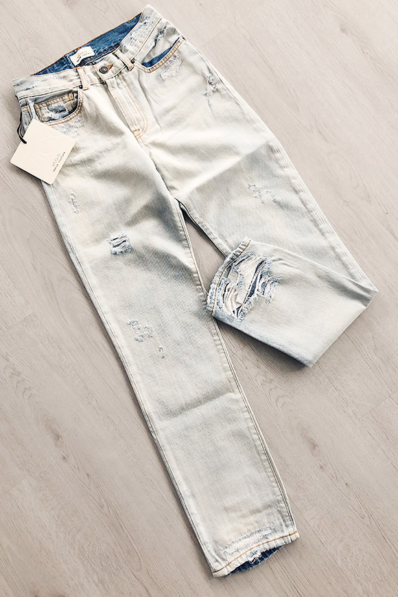 Vicolo - Light mum fit jeans with tears