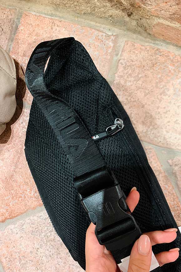 Fila - Black bum bag with reflective logos