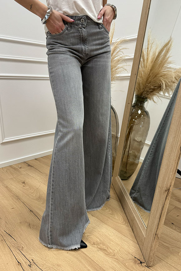 Vicolo - Jeans Sidney grigio a palazzo