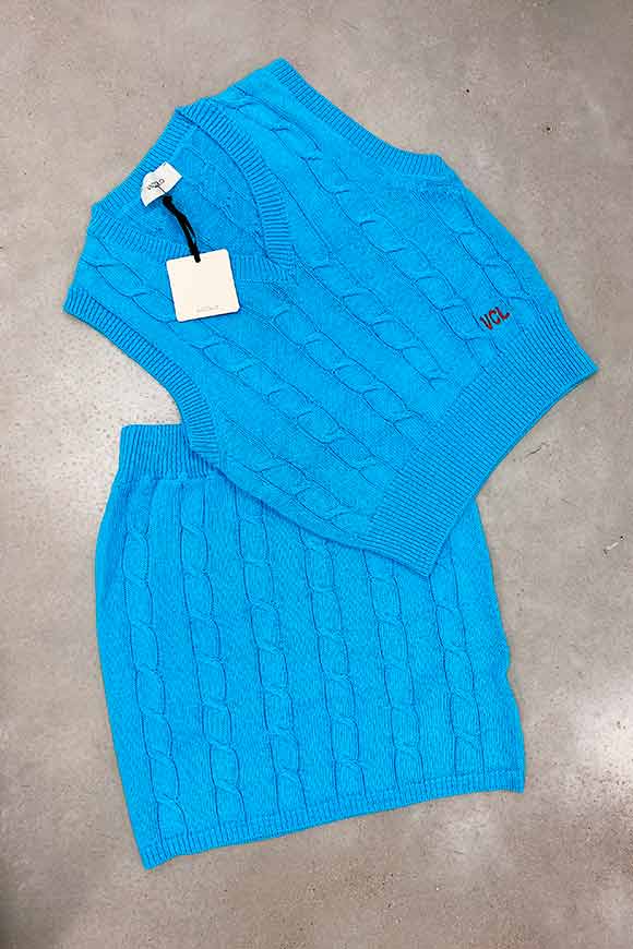 Vicolo - Turquoise Chiara Ferragni knit suit