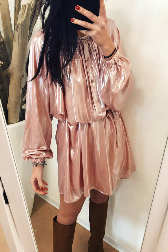 Vicolo - Soft shiny pink dress