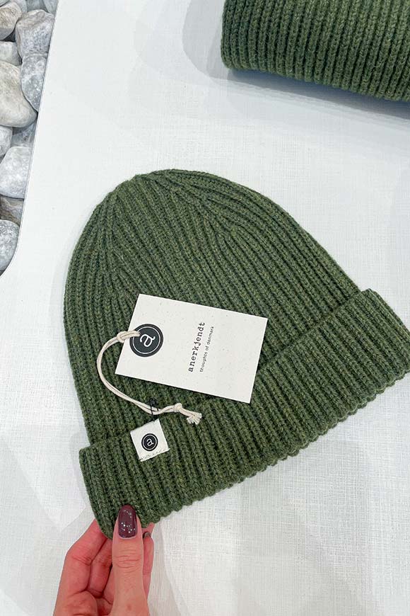 Anerkjendt - Cappello verde militare in misto lana