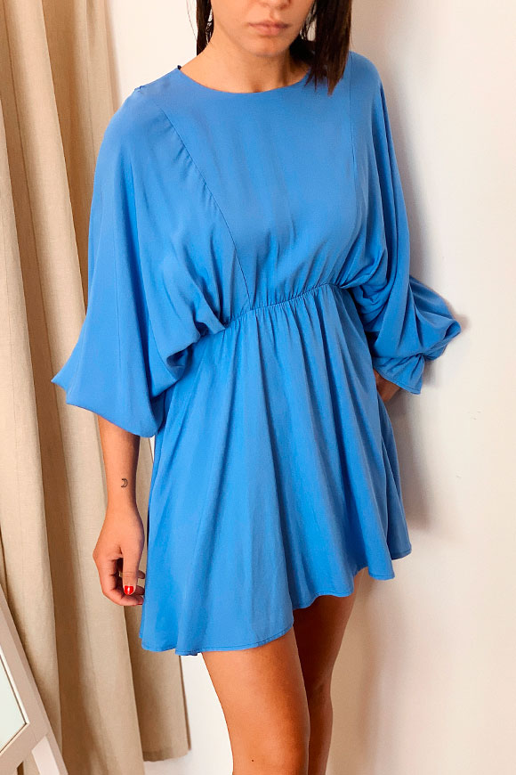 Vicolo - Light blue dress with bat sleeves