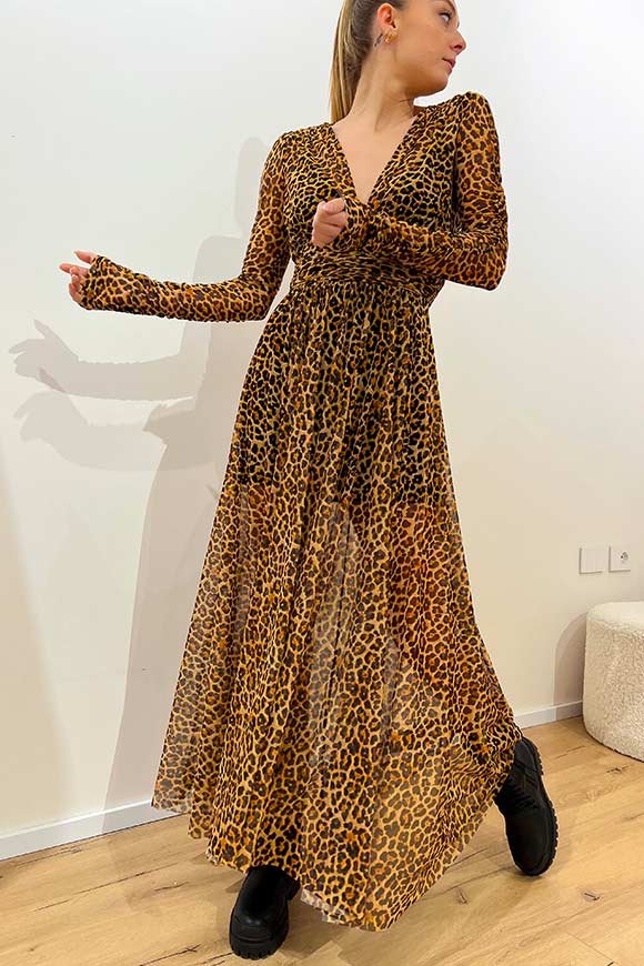 Aniye By - Zoe long dress with spotted pattern