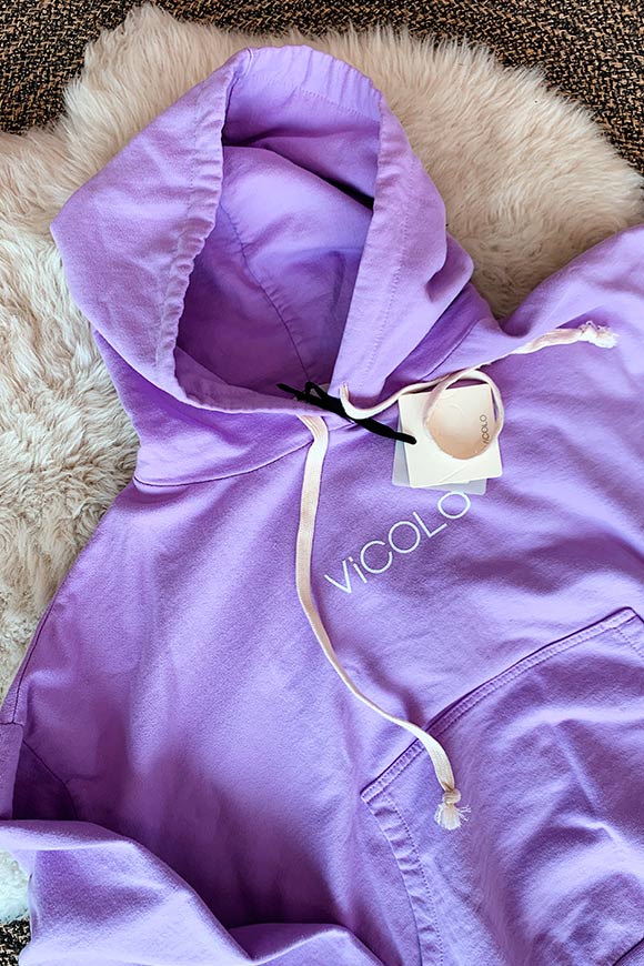 Vicolo - Pastel lilac sweatshirt with logo