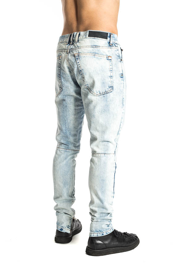 Paura - Biker jeans with Agostino zip
