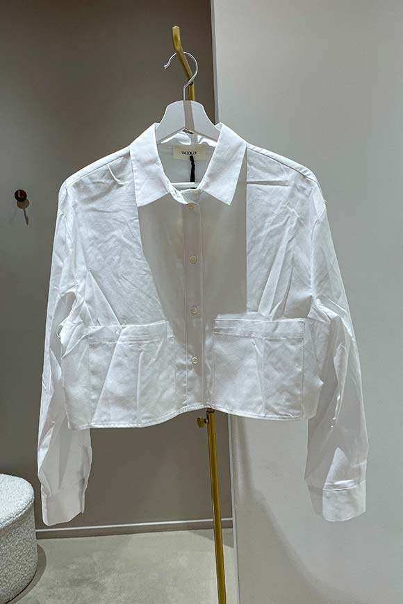 Vicolo - Camicia bianca "Frankie" con tasche