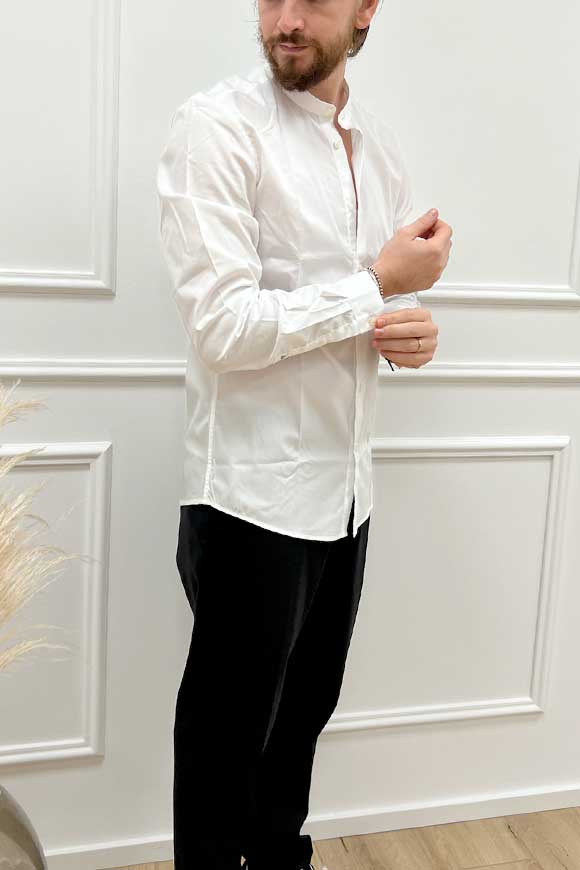 Antony Morato - Camicia coreana slim fit bianca in cotone