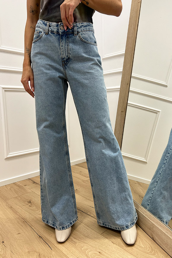Haveone - Jeans Tokyo denim chiaro a palazzo