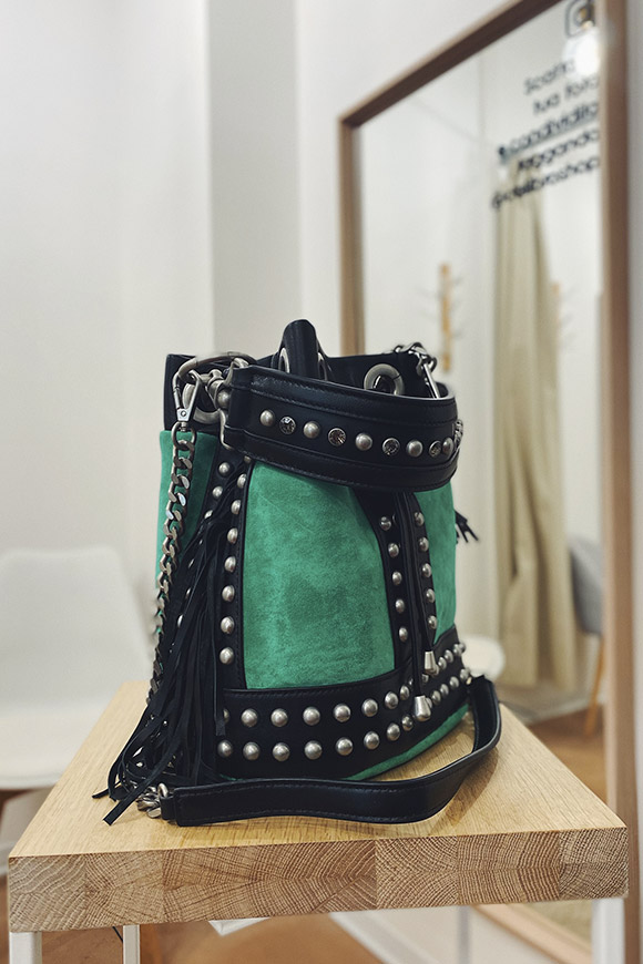 La Carrie - Beautiful emerald green bucket bag
