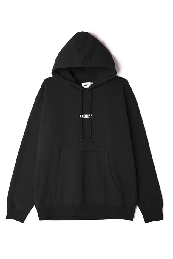 Obey - Black sweatshirt with logo printed in contrast with hood