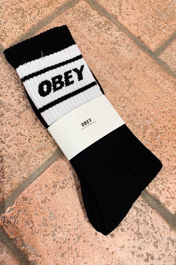 Obey - Calze cooper nere e bianche