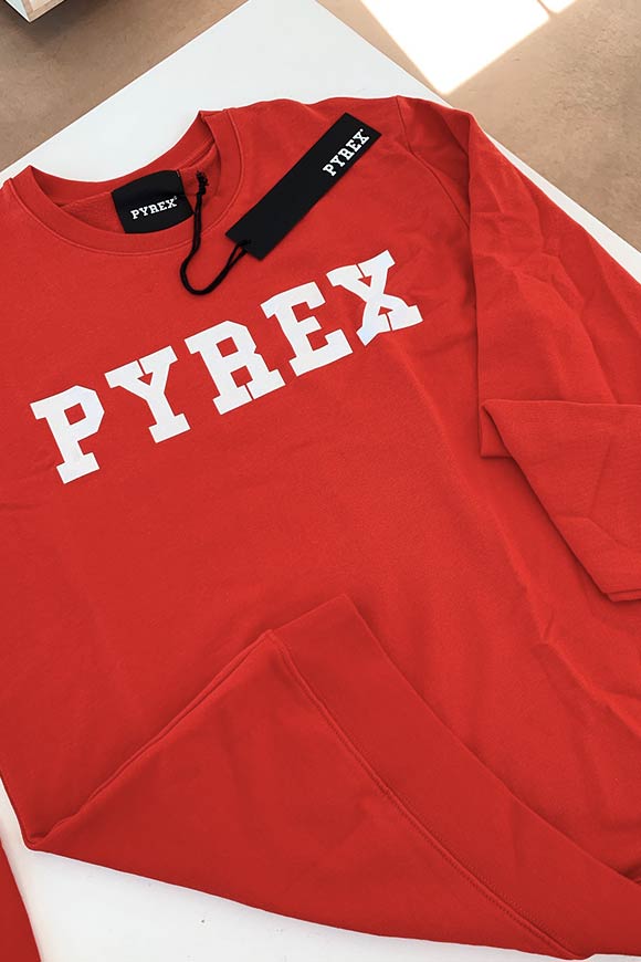 Pyrex - Felpa rossa con logo bianco