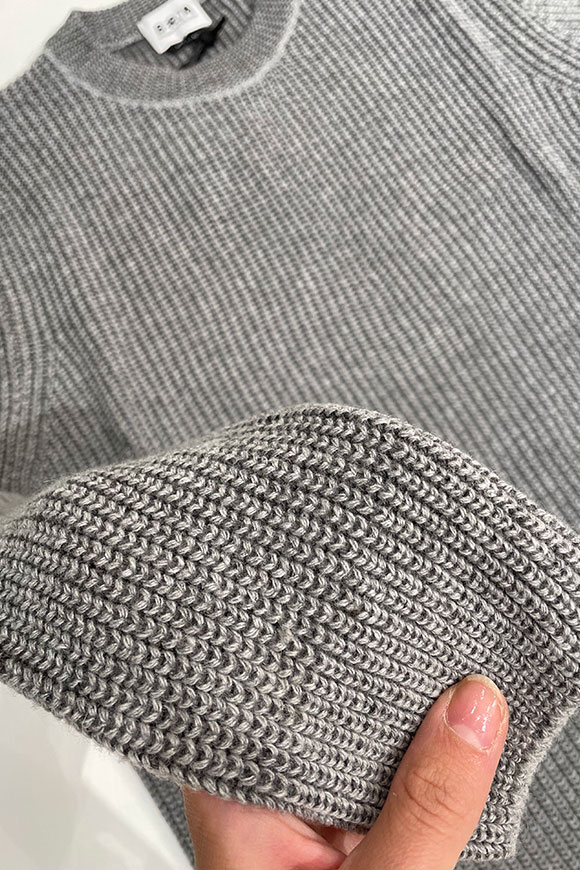 Berna - Two-tone stone and gray sweater