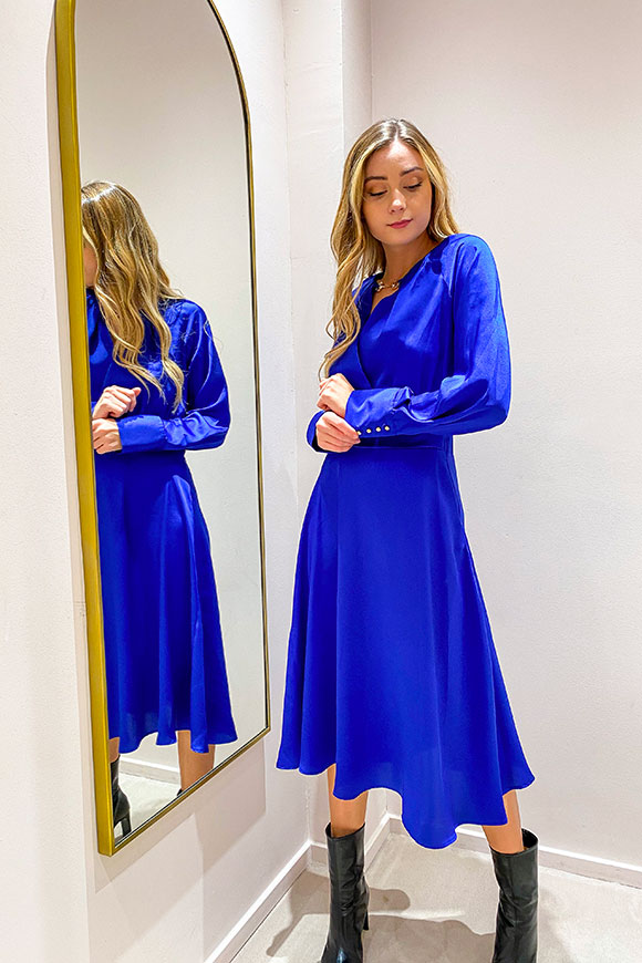 Vicolo - Blue midi dress with horsebit