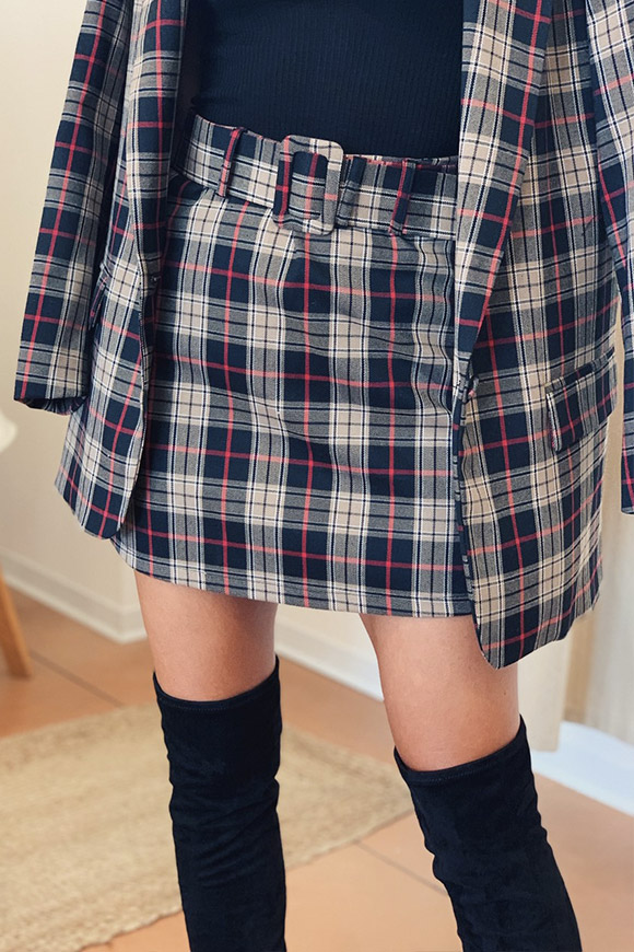 Kontatto - Tartan pencil skirt