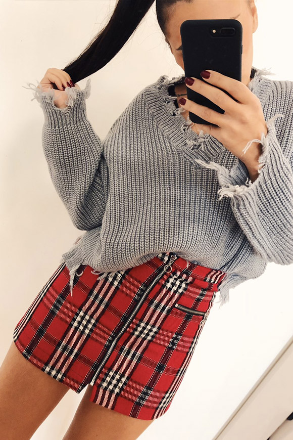 Vicolo - Scottish skirt with zip