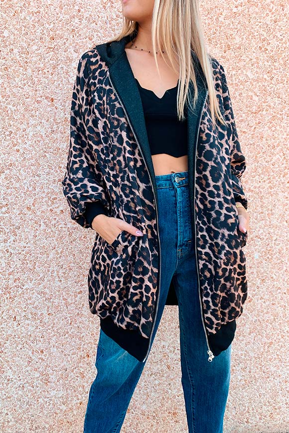 Dixie - Leopard jacket with hood