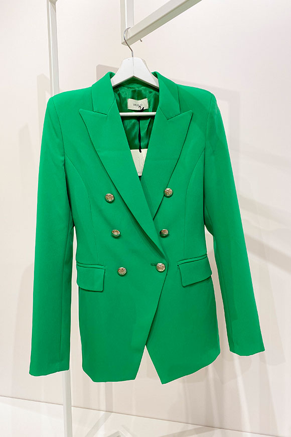Vicolo - Structured double-breasted green "balmain" jacket