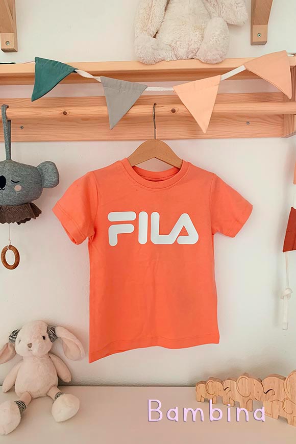 Fila - Pink t shirt with cotton front logo Child