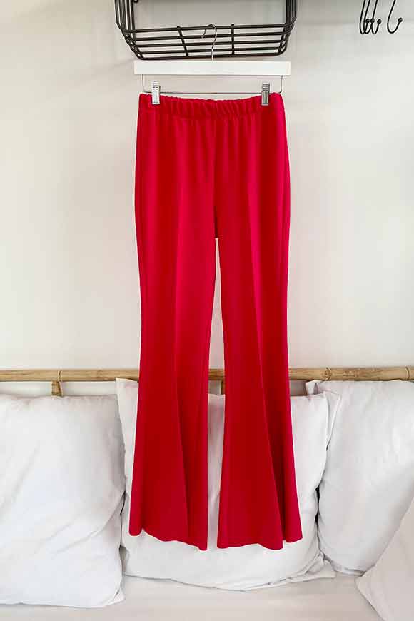 Vicolo - Raspberry flared pants in jersey