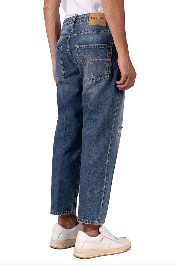 I'm Brian - Jeans lavaggio scuro slim con rotture