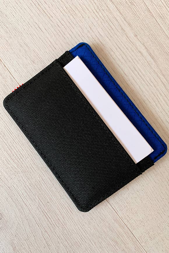 Herschel - Black and blue card holder bag
