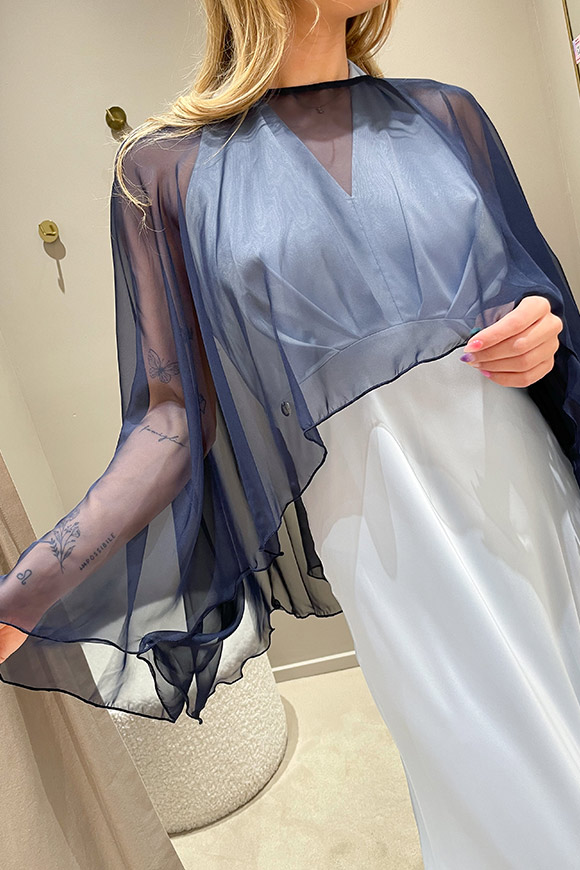 Kontatto - Coprispalle kimono blu notte