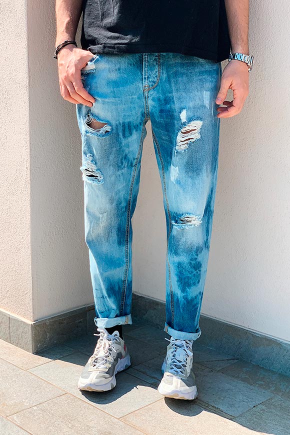 Gianni Lupo - Light variegated Larry jeans