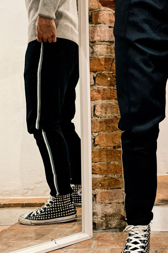 Gianni Lupo - Pantaloni neri con bande laterali