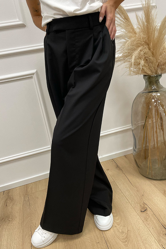 Vicolo - Pantalone nero sartoriale con pinces