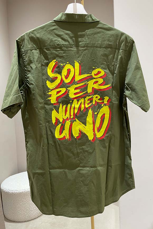 Berna - Camicia verde militare a manica corta