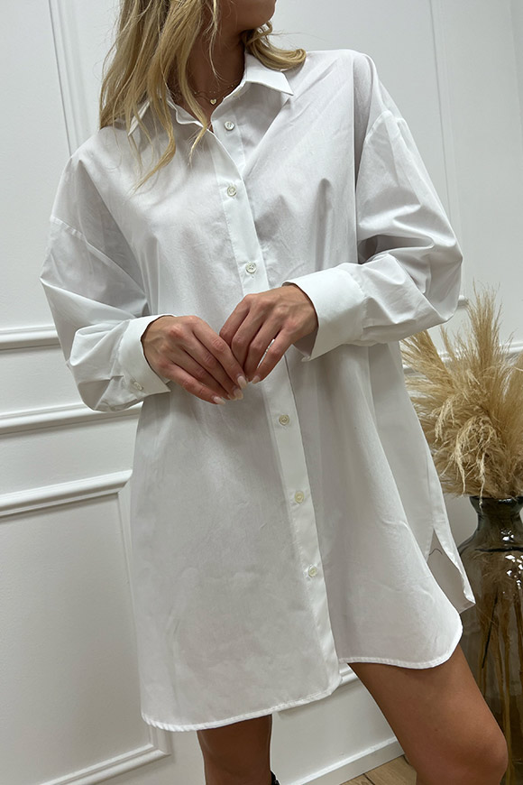 Vicolo - Camicia lunga bianca basic