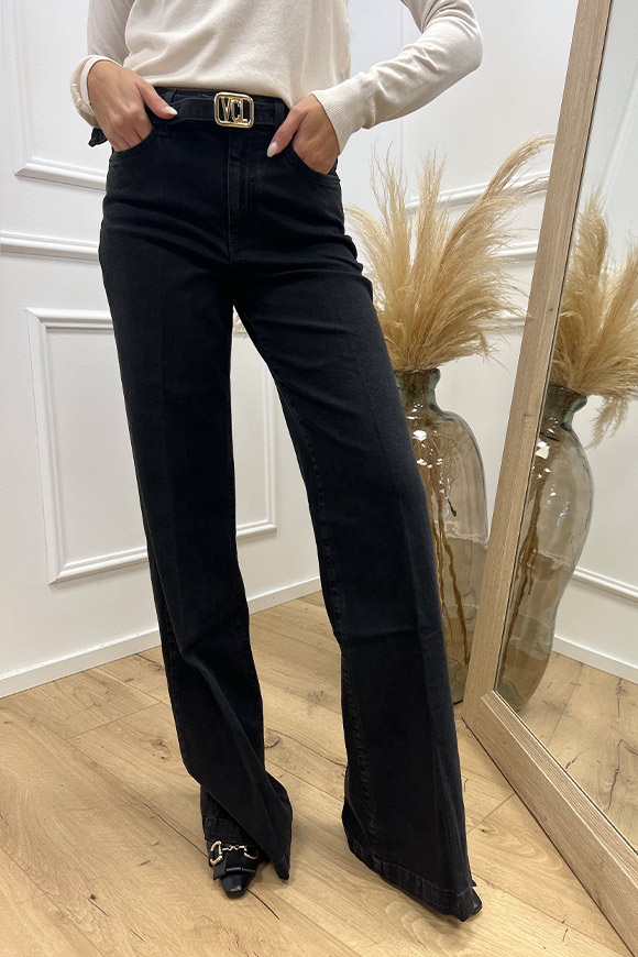 Vicolo - Jeans Clea nero con cintura "VCL"