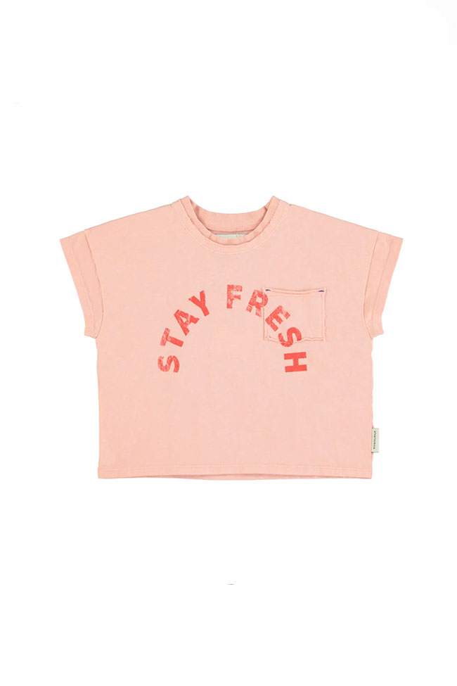 Piupiuchick - T shirt rosa stampa "Stay fresh"